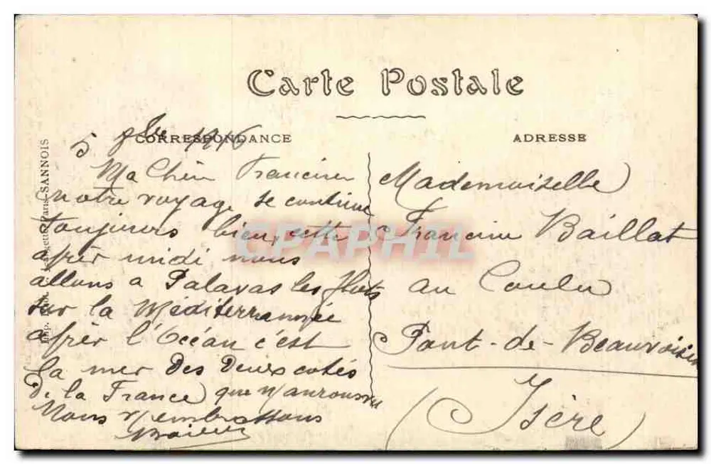 Montpellier — Rue Maguelonne — Hotel Métropole - Verso