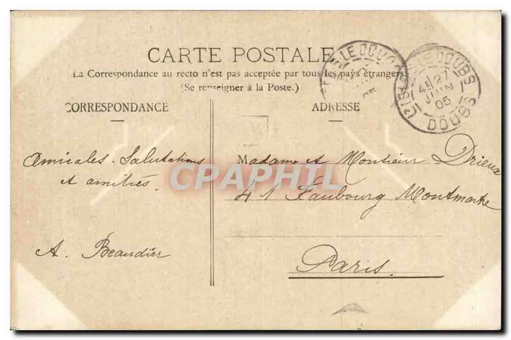 L'ISLE-sur-le-DOUBS — Vista Geral — Editor não visível - Verso