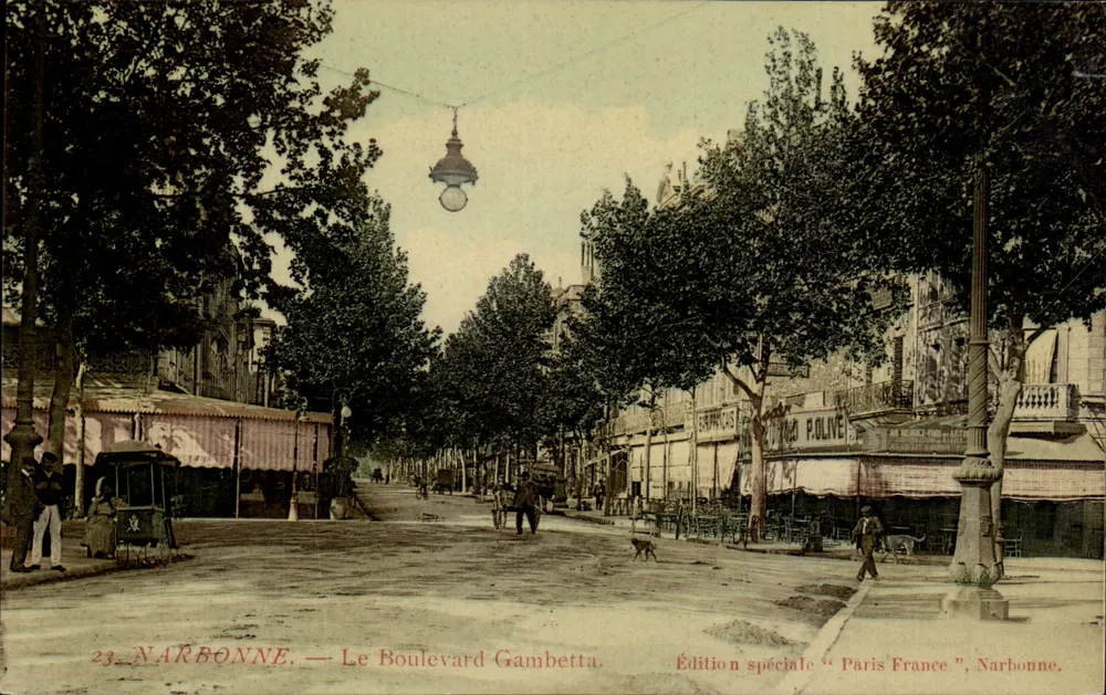 NARBONNE — O Boulevard Gambetta — Edição especial "Paris France", Narbonne - Frente