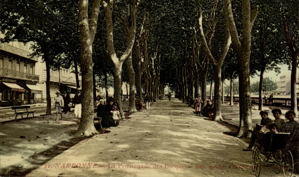 Narbonne — A Promenade des Barques — Edit. especial em Paris - Frente