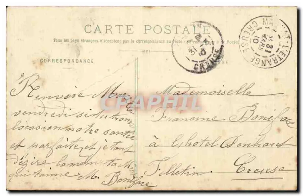 Lorette - Rue Côte-Granger — photographie de rue avec tramway — Ahemond, phot., St-Etienne - Verso