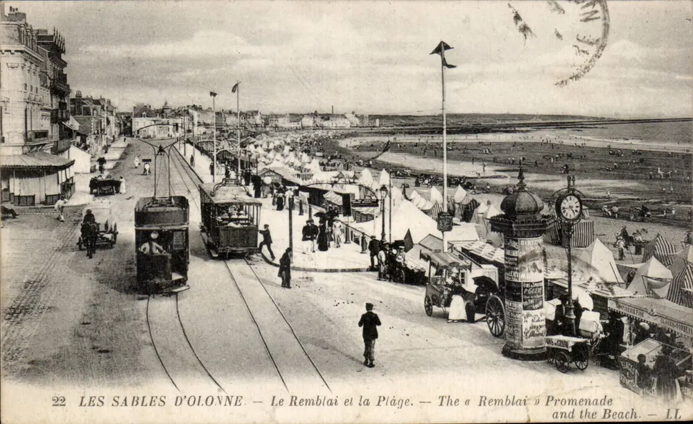 Les Sables d'Olonne — Der Damm und der Strand — LL, n°22 - Vorderseite