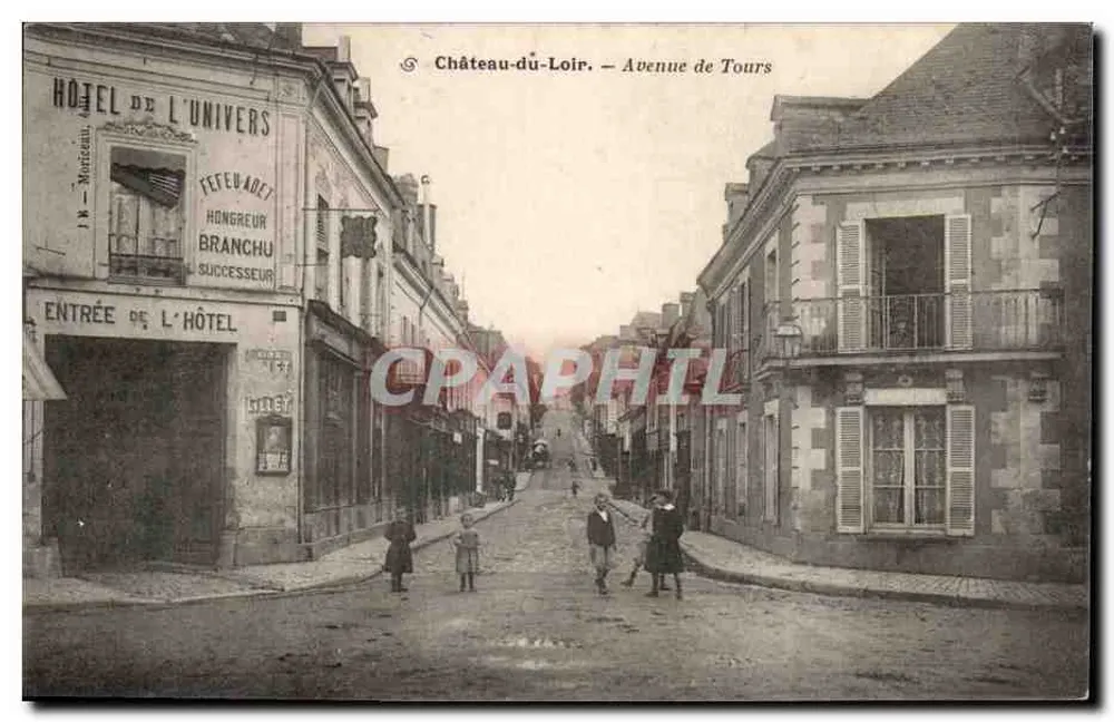 Castello di Loir — Via di Tours — Hotel de l'Univers, Fêteuade e Brancheur - Recto