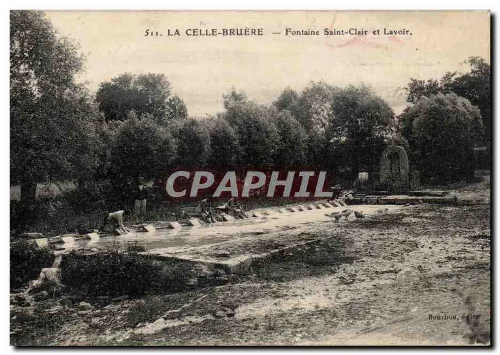La Celle-Bruère — Fontaine Saint-Clair und Waschhaus — Bourbon, Verlag - Vorderseite