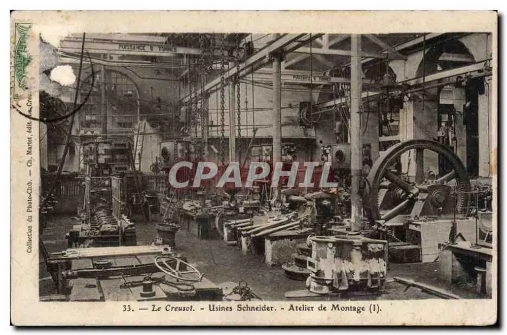 Le Creusot — Schneider Werke — Montagebetrieb (1) — Ch. Martet, Add. des Photo-Clubs - Vorderseite