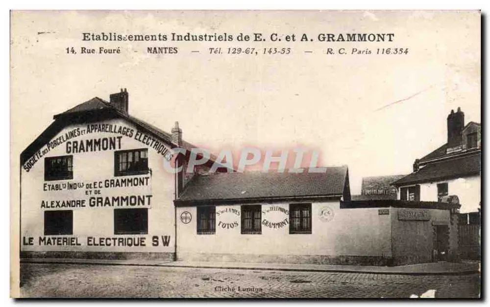Établissements Industriels de E. C. et A. GRAMMONT — bâtiment commercial à Nantes — éditeur Lumina - Vorderseite