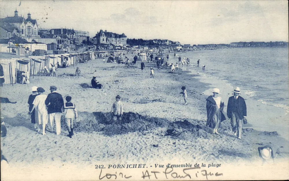 Pornichet — Vista geral da praia — J. Nozaïs, Editor, Nantes (Sér. D) - Frente