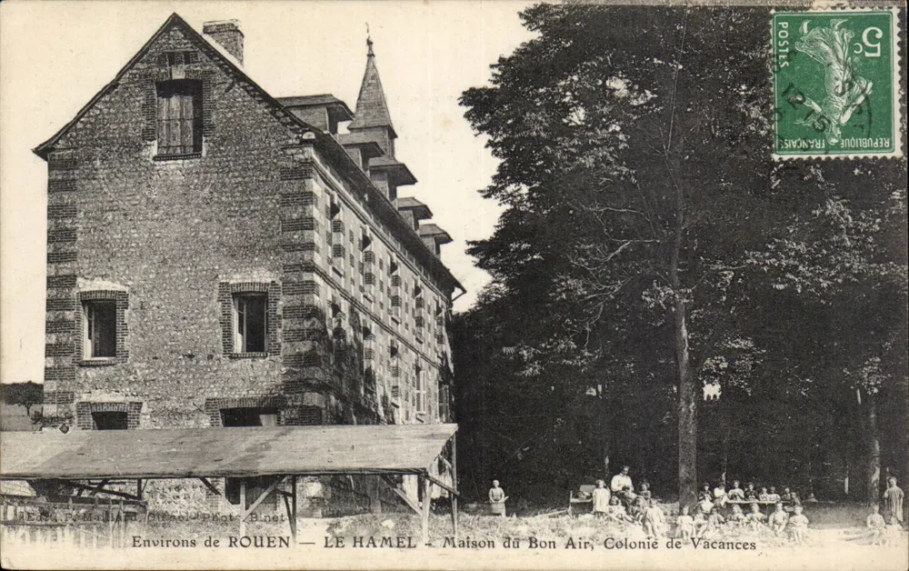 LE HAMEL — Haus des Guten Atems, Ferienkolonie — Umgebung von ROUEN — Verlag Famaliard, Foto von Pinel - Vorderseite
