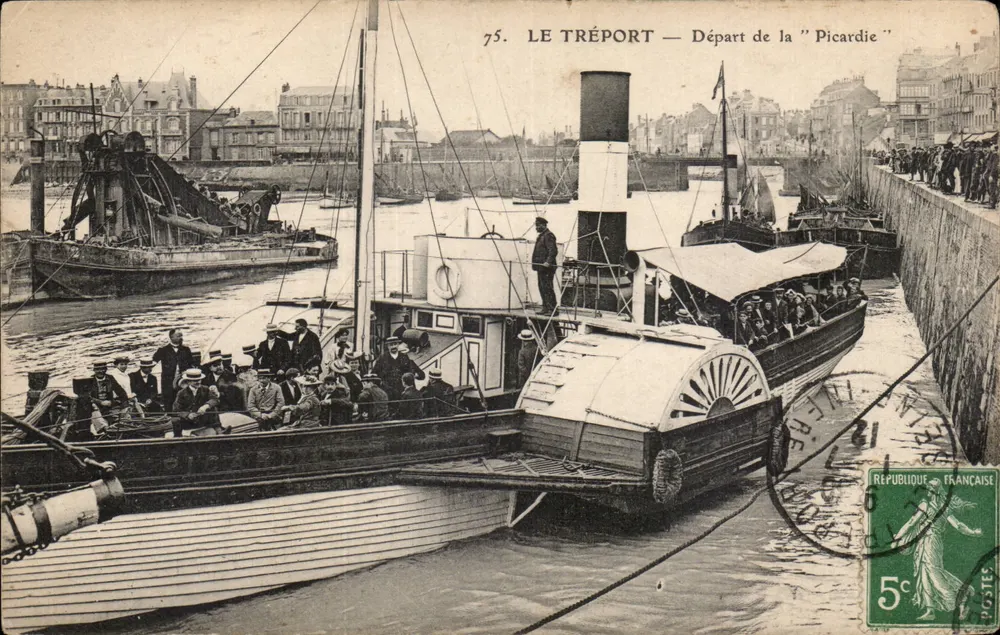 Le Tréport — Départ de la "Picardie" — Éditeur non identifié, n° 75 - Recto