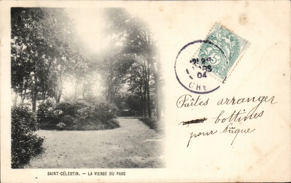 Saint-Célestin — A Virgem do Parque — Editor J. Bringer-Fried, Grave 38, M/S1, Germagnano - Frente