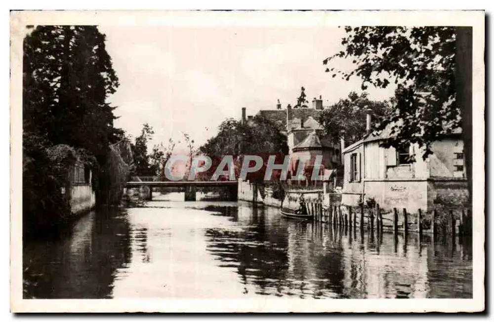 Canal do Ourcq — vista com ponte e barco — editor não visível, número de série não visível - Frente