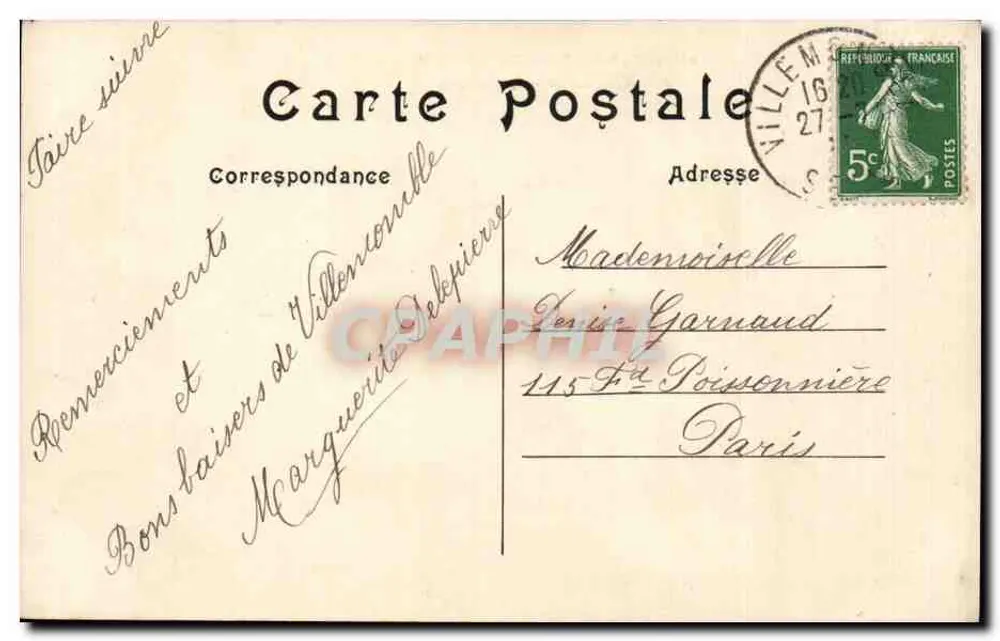 Villemonble — Avenue de la République — unbekannter Verlag, Nr. 89 - Rückseite