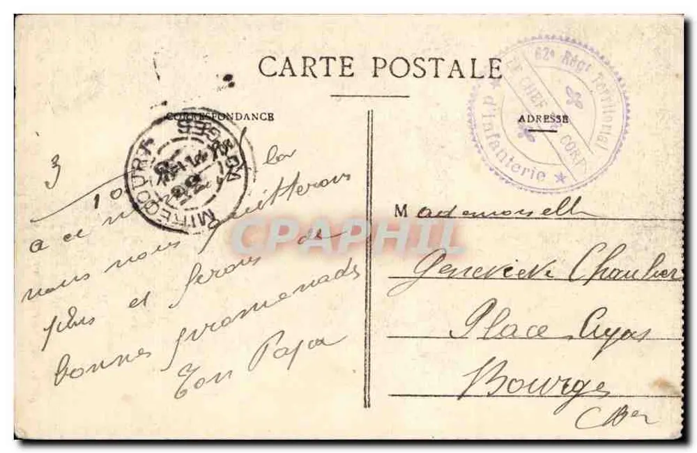 Mirecourt (Vosges) - A Igreja — Edição Paul Bougel, n°19 - Verso