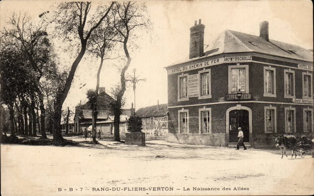 Rang-du-Fliers-Verton — Geburt der Alleen — Hôtel du Chemin de Fer - Vorderseite