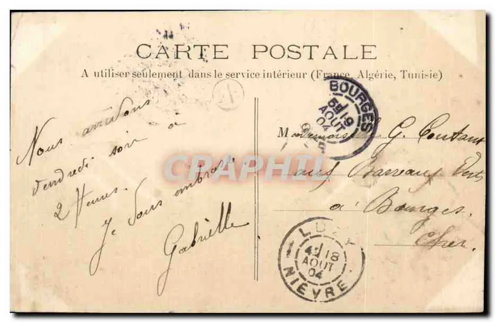 Luzy — Impasse do Velho Castelo — editor anônimo, n° 603 - Verso