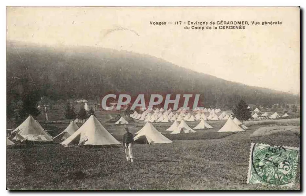 Vosges — 117 — Umgebung von GÉRARDMER, Allgemeiner Blick auf den CAMP DE LA CERCENÉE - Vorderseite