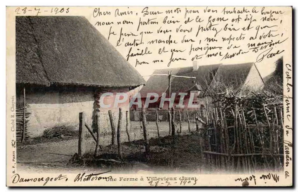 Fazenda em Villevieux (Jura) — cliché R. Chapuis — Damongeot, Mettissons - Frente