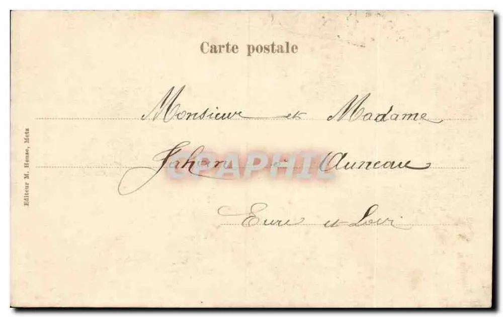 A Alsaciana — A Lorena — Editor M. Hone, Metz - Verso