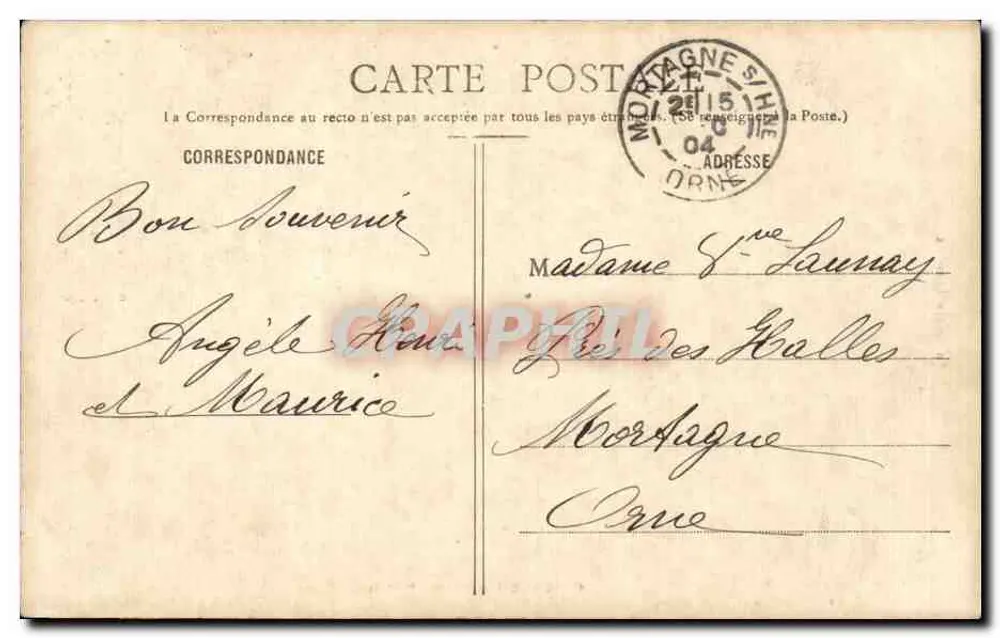 Mulher com chapéu de babados — A Coiffe Angévine — Louis Papin (Paul Pionis) — N° 82 da Coleção G. L. D. de Nantes - Verso