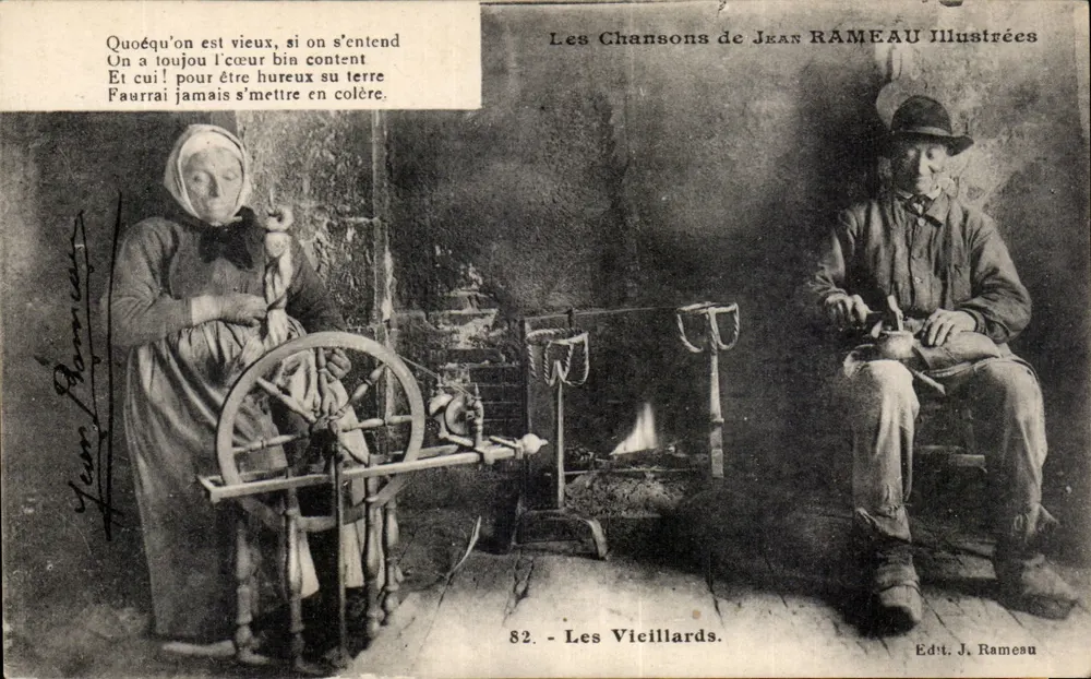 Die Alten — ländliches Lebensbild — Éd. J. Rameau, n° 82 - Vorderseite