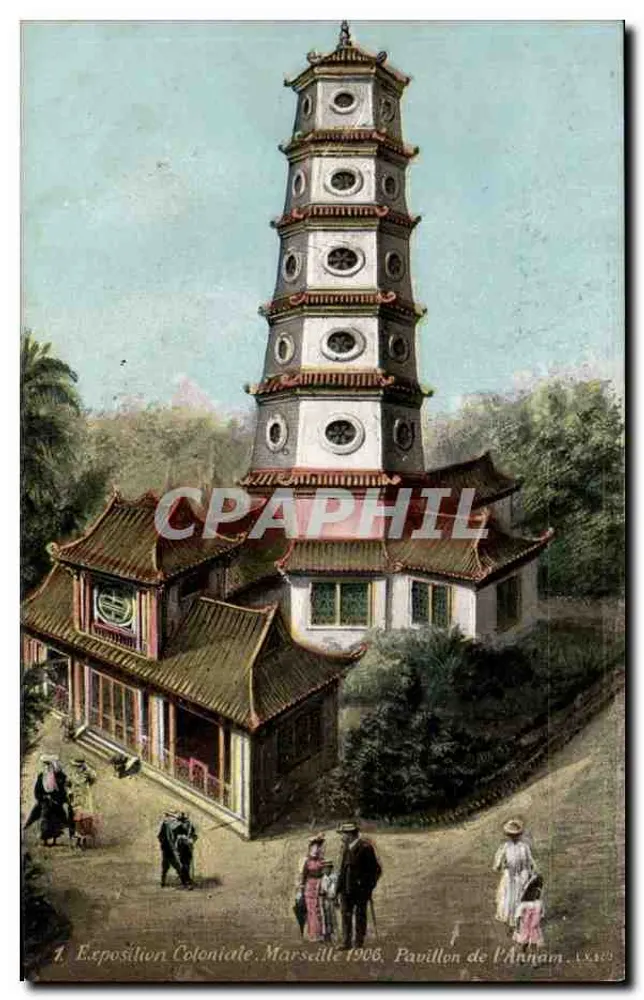 Pavillon de l'Annam — Kolonialausstellung Marseille 1906 — L.V. & Cie - Vorderseite