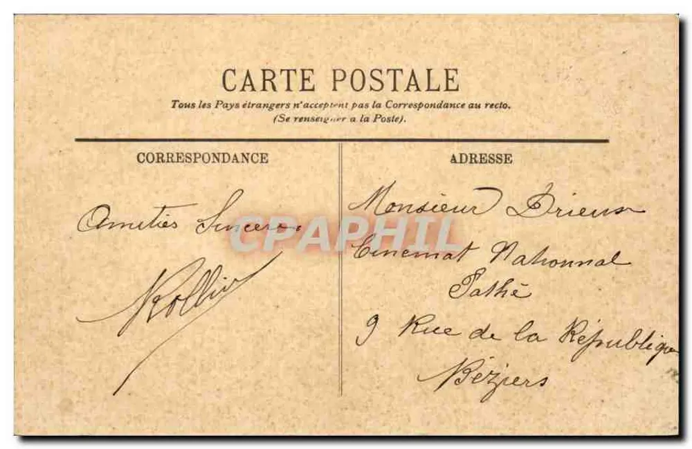 Marseille — A Rue de Noailles — LL. - Verso