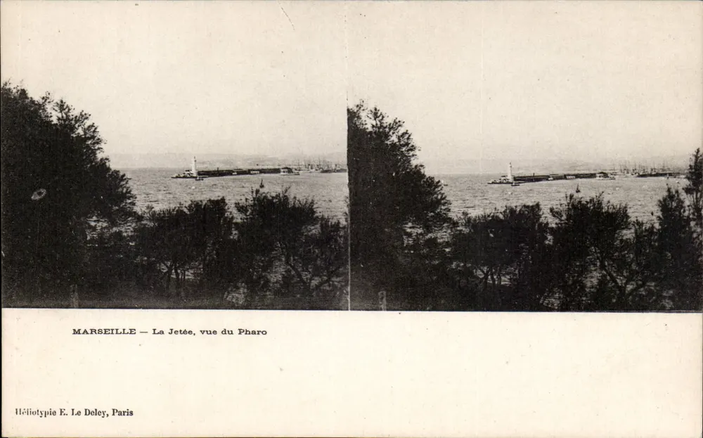 Marseille — A Ponte, vista do Farol — Héliotypie E. Le Doley, Paris - Frente