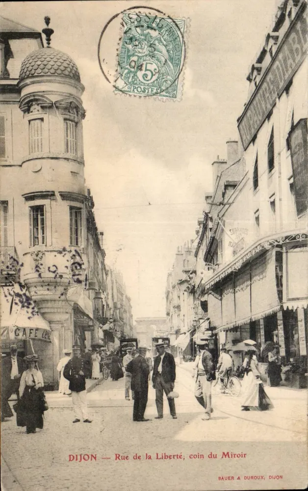 Dijon — Rue de la Liberté, Ecke Miroir — Bauer & Duroux, Dijon - Vorderseite
