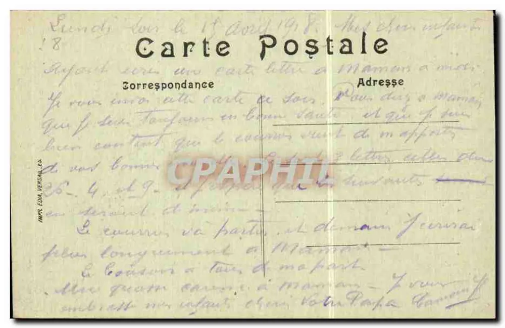 BAILLEUL-sur-THÉRAIN (Oise) — O Moinho — Edit. Vandenhove, Liancourt - Verso