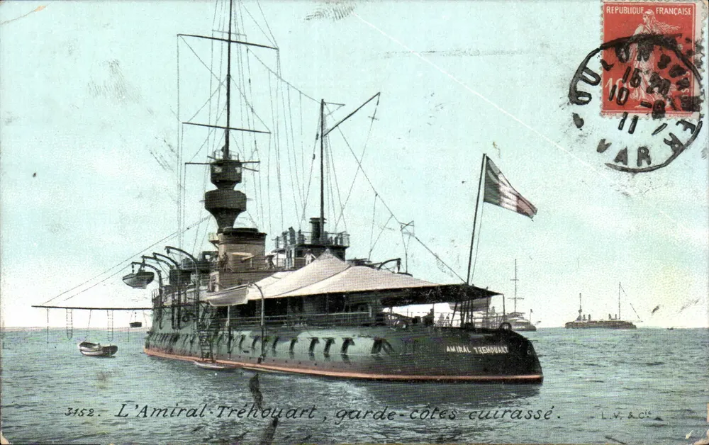 Admiral Tréhouart, gepanzerte Küstenwache — Nr. 3452 — L.V. ACK - Vorderseite