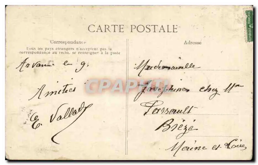 Declaração de Amor — 1909, editor V.D.C. n° 1999 - Verso