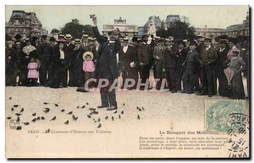 Paris — Vogelkünstler in den Tuileries — Verleger Paris - Vorderseite