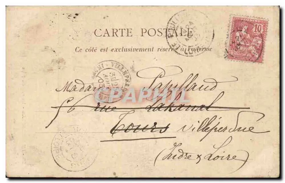 Le Pouliguen - Die Straße des Holzes — Sammlung Fodéré, Nr. 25 - Rückseite