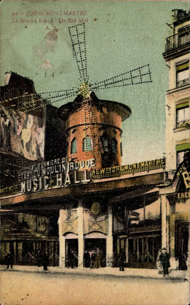 Paris Montmartre — Le Moulin Rouge — Estabelecimento do Moulin Rouge Music Hall — A. L. 97 - Frente