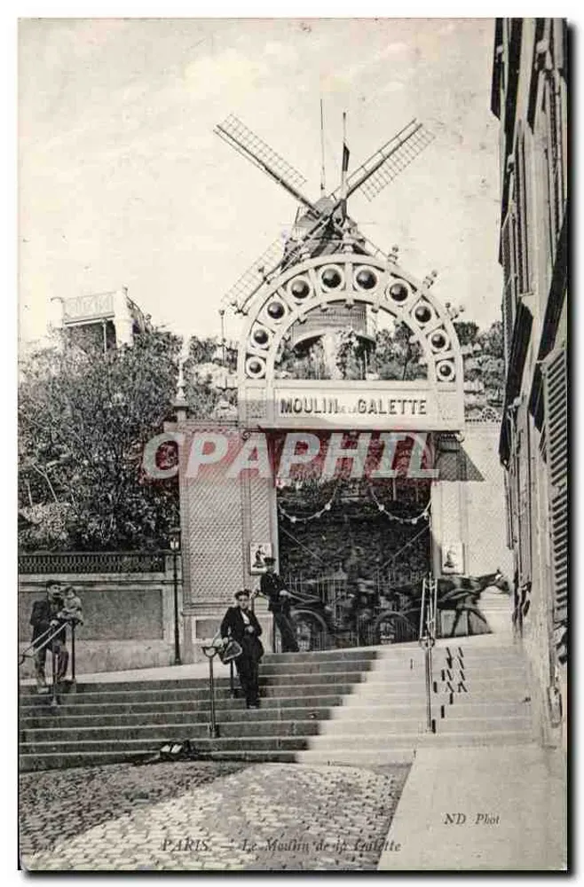 Paris — O Moulin de la Galette — ND Phot - Frente