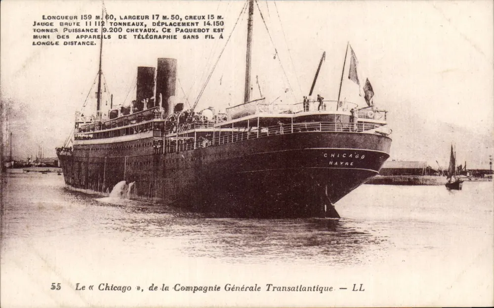 Le « Chicago », de la Compagnie Générale Transatlantique — LL - Vorderseite