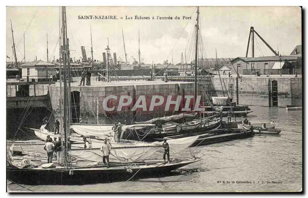 Saint-Nazaire — Die Schleusen am Hafen-Eingang — Sammlung G. F. D. de Nantes, n°2 - Vorderseite
