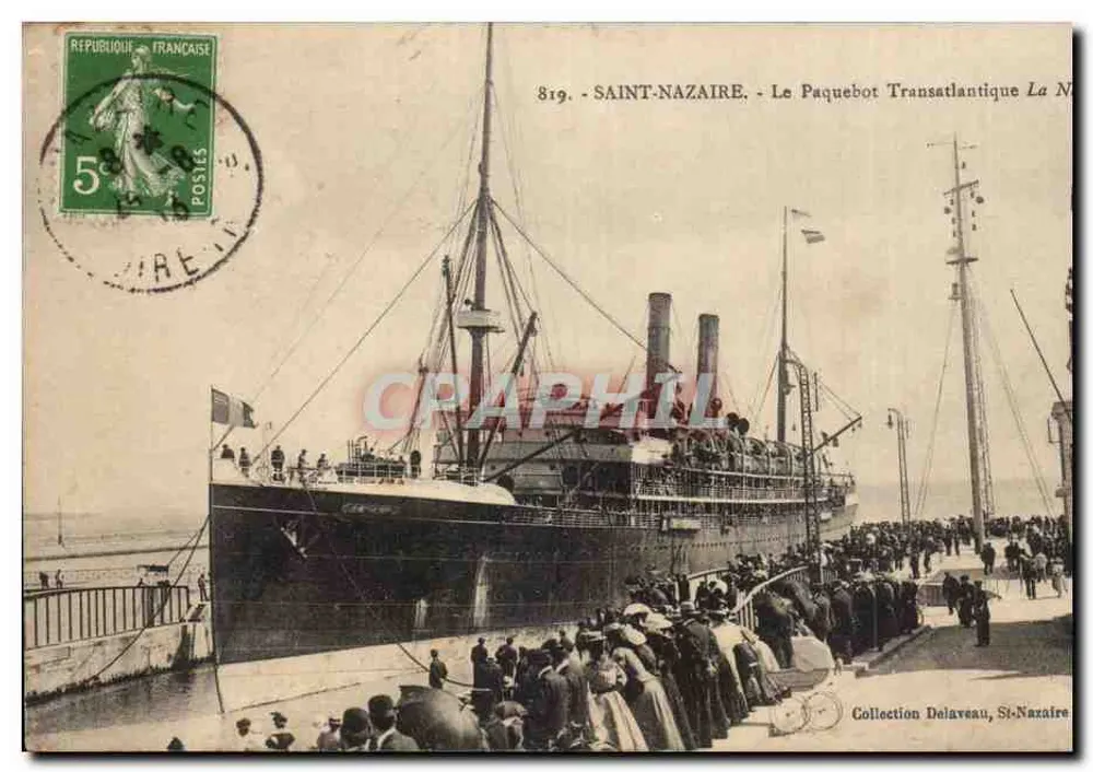 Saint-Nazaire — Der Transatlantische Dampfer La N... — Sammlung Delaveau, St-Nazaire - Vorderseite