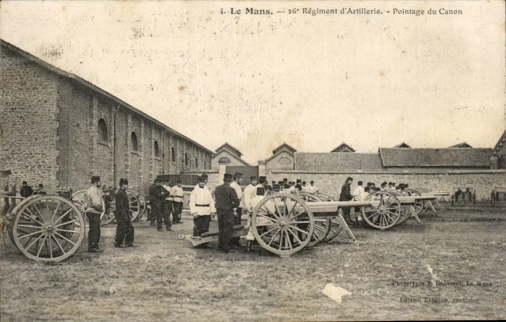 Le Mans — 26. Artillerieregiment — Kanonjustierung — Edition Legigan, Le Mans - Vorderseite