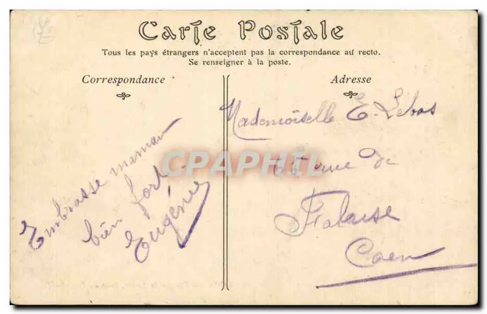 Alençon — Ansicht der Saribre, aufgenommen vom Pont-Neuf — Fot. 34 - Rückseite