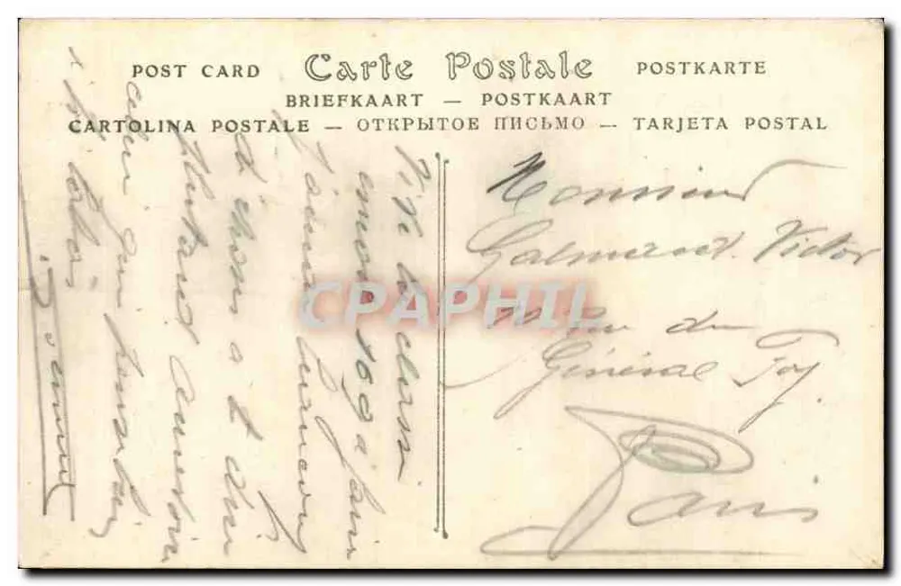 Camelo e carregador de camelos — cena desértica — Chamelier ND Phot, n° 285 - Verso