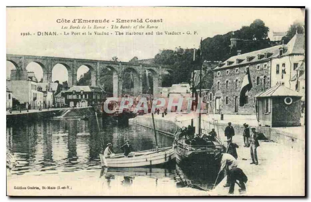 Dinan - El Puerto y el Viaducto — Edición Guérin, St-Malo (I.-et-V.) - Anverso