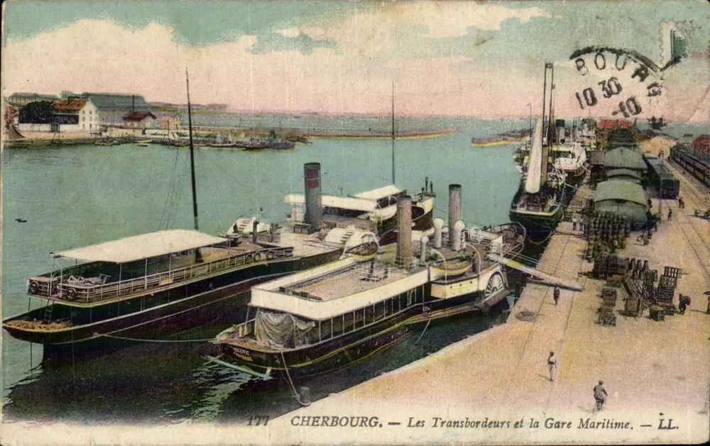 Cherbourg — Die Transbordeure und die Hafentürme — LL. — N° 177 - Vorderseite