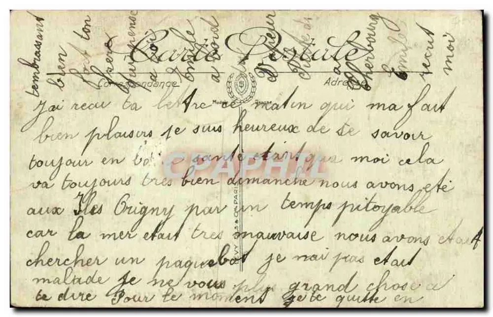 Cherbourg — Die Transbordeure und die Hafentürme — LL. — N° 177 - Rückseite