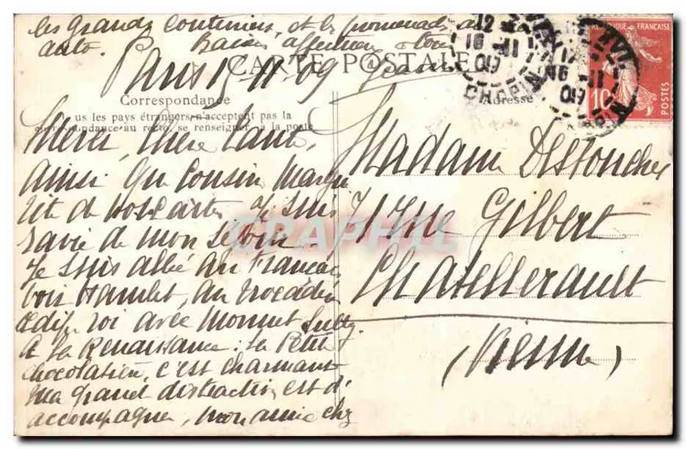 Palácio dos Campos Elísios — Paris — Editor ELD, n° 4018 - Verso