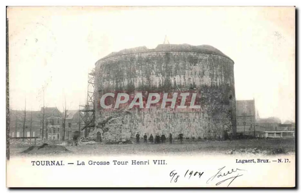 Tournai — Die Große Turm von Henri VIII — Lagaert, Brux. — Nr. 17. - Vorderseite