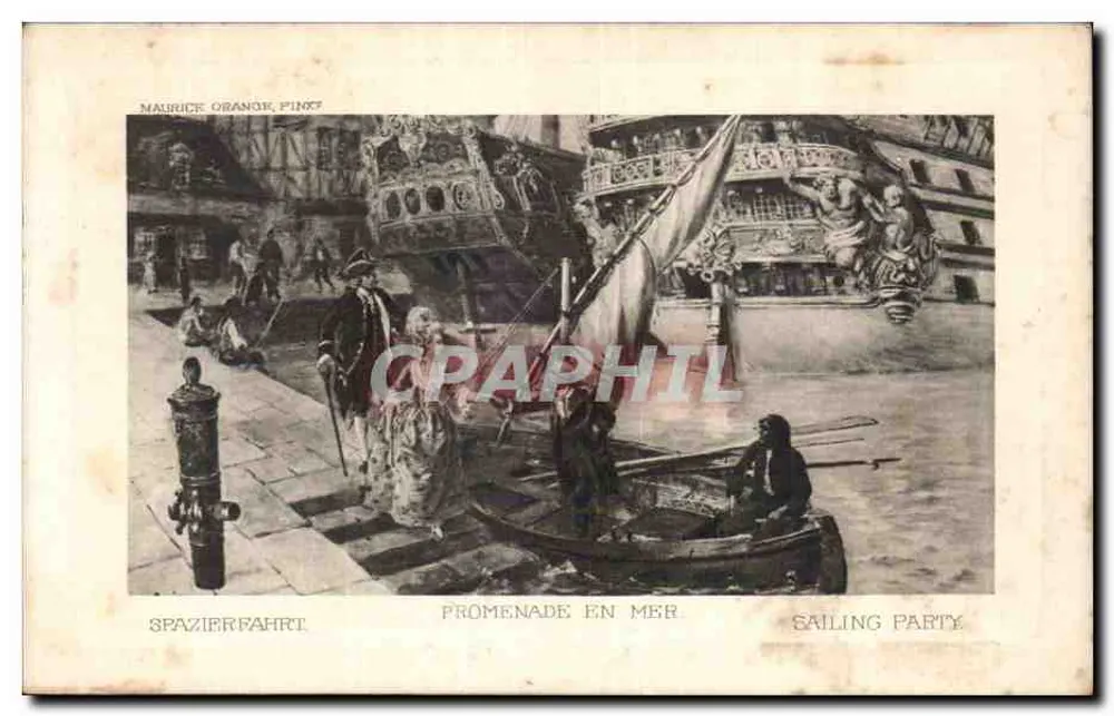 Promenade en mer — Sailing Party — Maurice Oranget, Serie 12 - Vorderseite