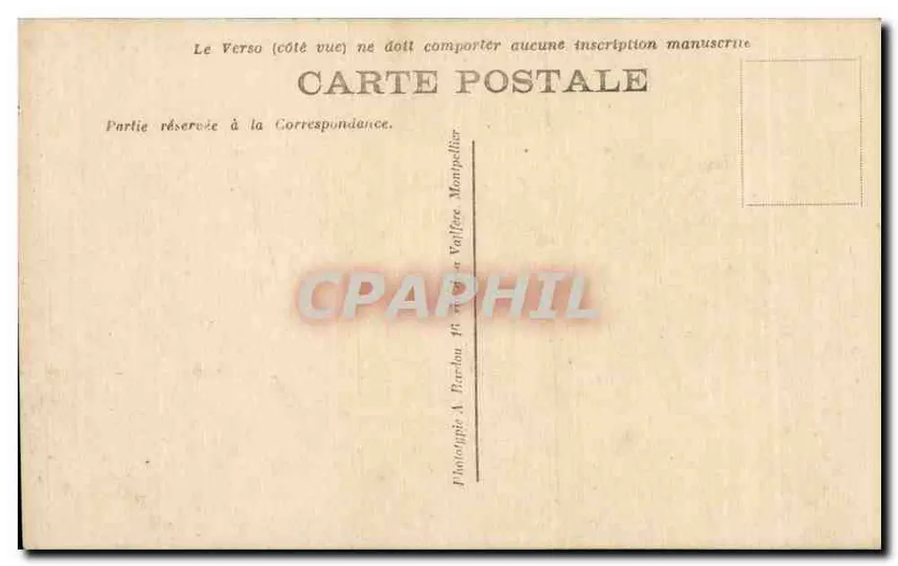 Czołgi szkoleniowe — seria 18 — fototyp A Barbou, Vallière Montpellier - Rewers