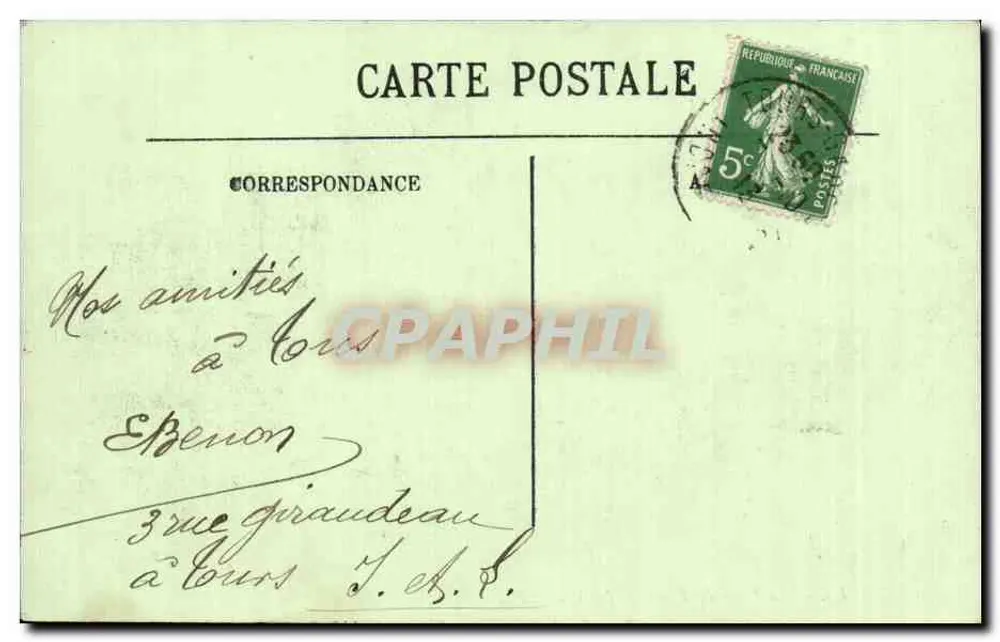 Tours — La Plaza del Palacio de Justicia — LL. n° 250 - Reverso