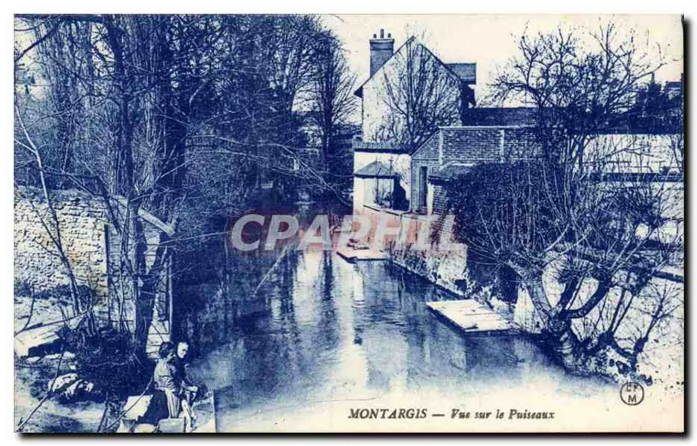 Montargis — Vista sobre o Puisseaux — Bilhete postal moderno - Frente